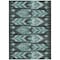 Homeroots 3' X 5' Teal Blue Aqua And Charcoal Southwestern Washable Indoor Outdoor Area Rug 587830 - alternate 6