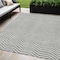 Homeroots 5' X 8' Gray And Ivory Chevron Washable Indoor Outdoor Area Rug 596268 - alternate 1
