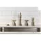 Kingston Brass Double-Handle Widespread Kitchen Faucet with Brass Sprayer, Antique Brass KB1793BEXBS - alternate 4
