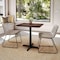 Flash Furniture 30" x 24" Tabletop, Seamless Surface Technology, Dark Brown with 22x22 Black Table Height X-Base ST-REC2430-WBR-T2222-GG - alternate 5