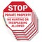 Signmission Stop Private Property No Hunting or, 6 inch X 6 inch, Vinyl Decal, 5PK OC-D-5PACK-6-165 - alternate 1