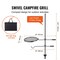 Vevor 24" Heavy Duty Folding Campfire Grill Portable Grate Open Flame Cooking KZ001 - alternate 5