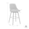Armen Living Sicily 26in Swivel Black Wood Counter Stool in Gray Faux Leather LCSIBABLKGRY26 - alternate 6