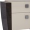Homeroots 22" Beige and Dark Brown Two Drawer Wood Mirrored Nightstand With Storage 329657 - alternate 5