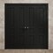 Sartodoors Sliding Closet Double Bi-fold Doors 96 x 84 inches, Ego 5012 Painted Black Oak, Sturdy Tracks Mold EGO5012DBF-CHK-96x84 (4* 24x84) - alternate 3