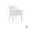 Armen Living Grenada Outdoor Wicker and Aluminum Gray Dining Chair with Beige Cushions - Set of 2 LCGDCHGR - alternate 6