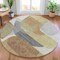 Homeroots 8' Fern Green And Gray Round Abstract Washable Indoor Outdoor Area Rug 632157 - alternate 6