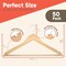 Lifemaster Wooden Clothes Hangers, Durable, Non-Slip, Space-Saving, 360 Deg Swivel Hook, Natural Finish, 50PK CMPWH50NL - alternate 11