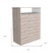 Homeroots 33" Light Gray Four Drawer Standard Chest With Open Shelf 544026 - alternate 11