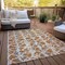 Homeroots 5' X 8' Copper And Ivory Abstract Washable Indoor Outdoor Area Rug 614150 - alternate 5