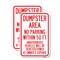 Signmission No Parking Within 50 Ft Unauthorized Vehicles Will Be T, 18'' X 24'', Heavy Gauge Aluminum, 2PK A-1824-2PACK-23638 - alternate 1