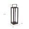 Homeroots 25" Black And Brown Metal And Solid Wood Tabletop Lantern Candle Holder 634844 - alternate 4