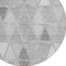 Homeroots 8' Gray Silver And Ivory Round Geometric Washable Indoor Outdoor Area Rug 583048 - alternate 5