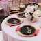 Smarty Had A Party 6.25" Black with Gold Floral Round Plastic Pastry Plates, 120PK 226BG-CASE - alternate 7