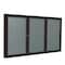 Ghent Indoor/Outdoor Enclosed Vinyl Bulletin Board, Bronze Aluminum Frame, 3'H x 6'W, 3 Door, Stone PB33672VX-199 - alternate 1