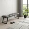 Homeroots 57in Gray Upholstered Faux Leather Bench 372147 - alternate 6
