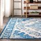 Jonathan Y Bohemian FLAIR Boho Vintage Medallion Cream/Blue 3 ft. x 5 ft. Area Rug BMF106B-3 - alternate 7