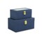 Homeroots 10" Navy Blue Solid Wood Box 489366 - alternate 1