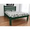 Homeroots Dark Green Solid Wood Twin Bed Frame 546737 - alternate 6