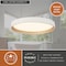 Vaxcel Darien 12-in White/Gold Contemporary Round LED Flush Mount Ceiling Light with Frosted Shade C0382 - alternate 6