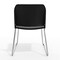 Flash Furniture HERCULES Kenai Black Office Reception Stack Chair with Contoured Backrest and Chrome Sled Base RUT-239AN-BK-CHR-GG - alternate 6