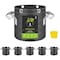 Ipower InfiniPower 3 Gallon Plant Grow Bags, 400G Thick Nonwoven Fabric Pots, 5PK GLGROWBAG3X5GRY - alternate 1