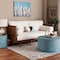 Baxton Studio Uriel Mid-Century Modern Cream Boucle Fabric Sofa 248-13773-ZORO - alternate 7