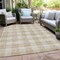 Homeroots 3' X 5' Beige And Gray Plaid Washable Indoor Outdoor Area Rug 595367 - alternate 6