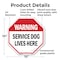 Signmission Warning Service Dog Lives Here, 10 Inch X 10 Inch, Plastic Sign OC-P-10-192 - alternate 6