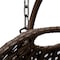 Leisuremod Mendoza Dark Brown Wicker Hanging 2 person Egg Swing Chair with Blue Cushions MSCDBR-53BU - alternate 8