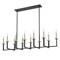 Z-Lite Gaultier Matte Black+Modern Gold 12 Light Linear Chandelier 6100-12L-MB - alternate 5