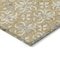 Homeroots 3' X 5' Gold Gray And Beige Floral Washable Indoor Outdoor Area Rug 595949 - alternate 6