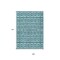 Homeroots 9' X 12' Teal Blue And Ivory Geometric Washable Indoor Outdoor Area Rug 613811 - alternate 8