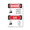 Signmission Safety Sign, OSHA Danger, 5" Height, Forklift Traffic Be Alert Bilingual, D-35-VC-1265 OS-DS-D-35-VC-1265 - alternate 1