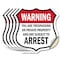 Signmission No Trespassing Shield Sign Warning You A, 4 inch X 4 inch, Vinyl Decal, 5PK SHI-D-5PACK-4-423 - alternate 1