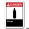 Signmission 10 in Height, Plastic, ANSI-710DS Oxygen, ANSI-710DS Oxygen ANSI-710DS Oxygen - alternate 1