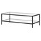 Homeroots 54" Black Glass And Steel Coffee Table With Shelf 521981 - alternate 7