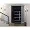 Vdomdoors Steel Door Deux 6083 Black Enamel Sidelight and Transom Window Sidelite Stainless Inserts Entry Doo DEUX6083EXD-BLK-W36+12 x H80+16-RH-I - alternate 3
