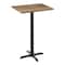 Flash Furniture Commercial 30x24 Natural HPL Tabletop with Black Bar Height X Base ST-REC2430-NAT-T2222B-GG - alternate 1