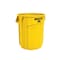 Rubbermaid Commercial Brute(R) 10 gal Round Trash Can, Yellow, None, Plastic, Not Applicable FG261000YEL - alternate 1