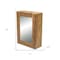 Homeroots Solid Teak Mirrored Hanging Medicine Cabinet 475844 - alternate 7