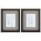 Homeroots 10" X 12" Brushed Silver Frame Aquarelle Birches, Set Of 2, 2PK 365107 - alternate 1