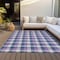 Homeroots 3' X 5' Navy Blue Purple And Beige Plaid Washable Indoor Outdoor Area Rug 601410 - alternate 7