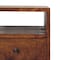 Homeroots 20" Brown Solid Wood Square Two Drawer Nightstand 651577 - alternate 11