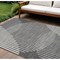Homeroots 9' X 12' Charcoal And Ivory Geometric Washable Indoor Outdoor Area Rug 597623 - alternate 1