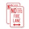 Signmission No Parking Standing or Stopping Fire Lane with Bidirect, 18'' X 24'', Heavy Gauge Aluminum, 2PK A-1824-2PACK-23613 - alternate 1
