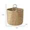 Homeroots Set of Three Brown Wicker Basket, 3PK 392168 - alternate 4