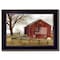 Homeroots Flag Barn Black Picture Frame Print Wall Art 415247 - alternate 1