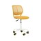 Homeroots Yellow and White Adjustable Height Swivel Rolling Office Chair 568064 - alternate 5