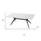 Homeroots 63" White and Black Sintered Stone and Steel Trestle Base Dining Table 543506 - alternate 4